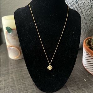 18 k gold plated over sterling silver necklace with crystals